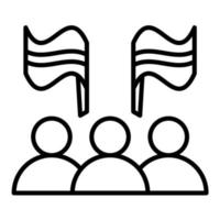Symbol für Teambuilding-Linie vektor