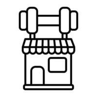 Fitness-Linie-Symbol vektor