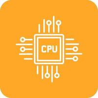 CPU-Prozessorlinie runde Ecke Hintergrundsymbole vektor