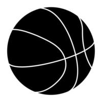 Sportausrüstungssymbol, gefülltes isometrisches Design des Basketballs vektor