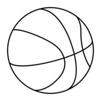 Sportausrüstungssymbol, gefülltes isometrisches Design des Basketballs vektor