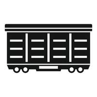 Zug-Güterwagen-Symbol, einfacher Stil vektor