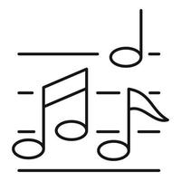 Symbol für Musiknoten, Umrissstil vektor