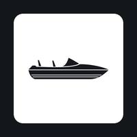 hastighet båt ikon, enkel stil vektor