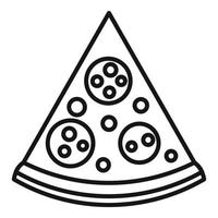 Pizzastück-Symbol, Umrissstil vektor