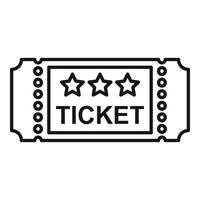 Coupon-Busticket-Symbol, Umrissstil vektor