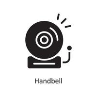 handbell Vektor solide Symbol Design Illustration. Housekeeping-Symbol auf weißem Hintergrund Eps 10-Datei