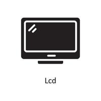 lcd vektor fast ikon design illustration. hushållning symbol på vit bakgrund eps 10 fil