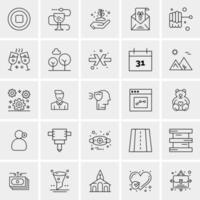 25 universelle Business-Icons Vektor kreative Icon-Illustration zur Verwendung in Web- und Mobilprojekten