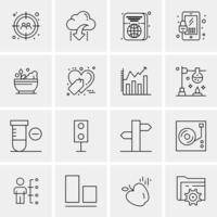 16 universelle Business-Icons Vektor kreative Icon-Illustration zur Verwendung in Web- und Mobilprojekten