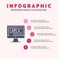 dator koda kodning utbildning infographics presentation mall 5 steg presentation vektor