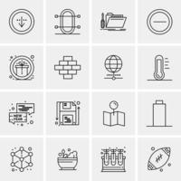 16 universelle Business-Icons Vektor kreative Icon-Illustration zur Verwendung in Web- und Mobilprojekten