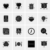 16 universelle Business-Icons Vektor kreative Icon-Illustration zur Verwendung in Web- und Mobilprojekten