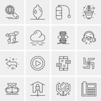 16 universelle Business-Icons Vektor kreative Icon-Illustration zur Verwendung in Web- und Mobilprojekten