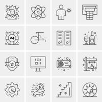 16 universelle Business-Icons Vektor kreative Icon-Illustration zur Verwendung in Web- und Mobilprojekten