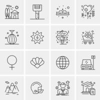 16 universelle Business-Icons Vektor kreative Icon-Illustration zur Verwendung in Web- und Mobilprojekten