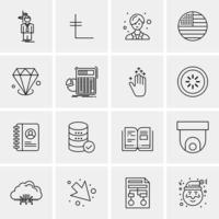 16 universelle Business-Icons Vektor kreative Icon-Illustration zur Verwendung in Web- und Mobilprojekten