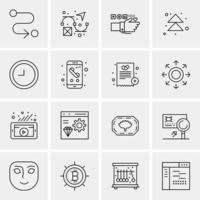 16 universelle Business-Icons Vektor kreative Icon-Illustration zur Verwendung in Web- und Mobilprojekten