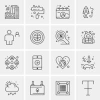 16 universelle Business-Icons Vektor kreative Icon-Illustration zur Verwendung in Web- und Mobilprojekten