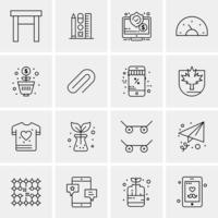 16 universelle Business-Icons Vektor kreative Icon-Illustration zur Verwendung in Web- und Mobilprojekten