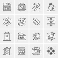 16 universelle Business-Icons Vektor kreative Icon-Illustration zur Verwendung in Web- und Mobilprojekten