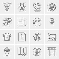 16 universelle Business-Icons Vektor kreative Icon-Illustration zur Verwendung in Web- und Mobilprojekten