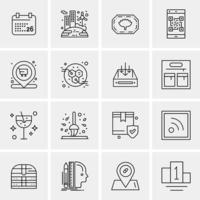 16 universelle Business-Icons Vektor kreative Icon-Illustration zur Verwendung in Web- und Mobilprojekten