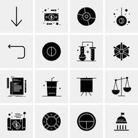 16 universelle Business-Icons Vektor kreative Icon-Illustration zur Verwendung in Web- und Mobilprojekten