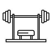 Fitness-Studio-Profi-Bank-Symbol, Umriss-Stil vektor