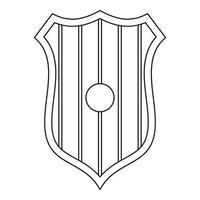 Schutzschild-Symbol, Umrissstil vektor