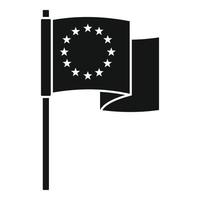 Flaggensymbol der Europäischen Union, einfachen Stil vektor