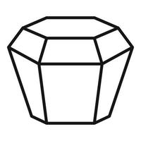 charm diamant ikon, översikt stil vektor