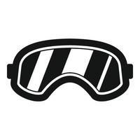 Snowboardbrillen-Symbol, einfacher Stil vektor
