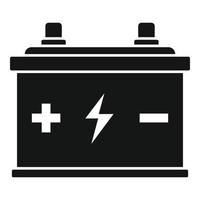 Öko-Autobatterie-Symbol, einfacher Stil vektor