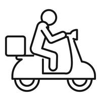 Scooter-Hauslieferungssymbol, Umrissstil vektor