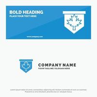 tag blatt kanada zeichen solide symbol website banner und business logo template vektor