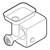 elektrische Fleischwolf-Ikone, Outline-Stil vektor