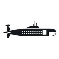 militär u-båt ikon, enkel stil vektor