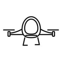 Symbol für unbemanntes Lufttaxi, Umrissstil vektor