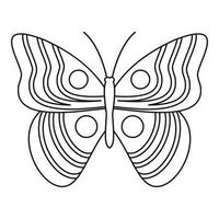 leichtes Schmetterlingssymbol, Umrissstil vektor