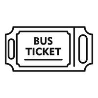 intelligentes Busticket-Symbol, Umrissstil vektor