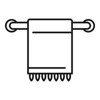 badrum uppvärmd handduk järnväg ikon, översikt stil vektor