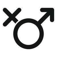 Symbol für die Stärkung der Geschlechter, einfacher Stil vektor