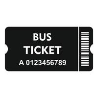 Maschinenbus-Ticket-Symbol, einfacher Stil vektor