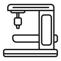 Zahnradsymbol für Fräsmaschine, Umrissstil vektor
