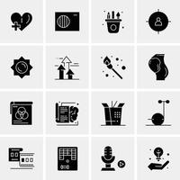 16 universelle Business-Icons Vektor kreative Icon-Illustration zur Verwendung in Web- und Mobilprojekten