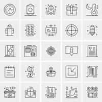 25 universelle Business-Icons Vektor kreative Icon-Illustration zur Verwendung in Web- und Mobilprojekten