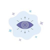 Augensymbol Geheimbundmitglied blaues Symbol auf abstraktem Wolkenhintergrund vektor
