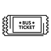 Validator-Busticket-Symbol, Umrissstil vektor