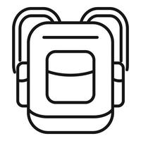 Trampen-Rucksack-Symbol, Outline-Stil vektor